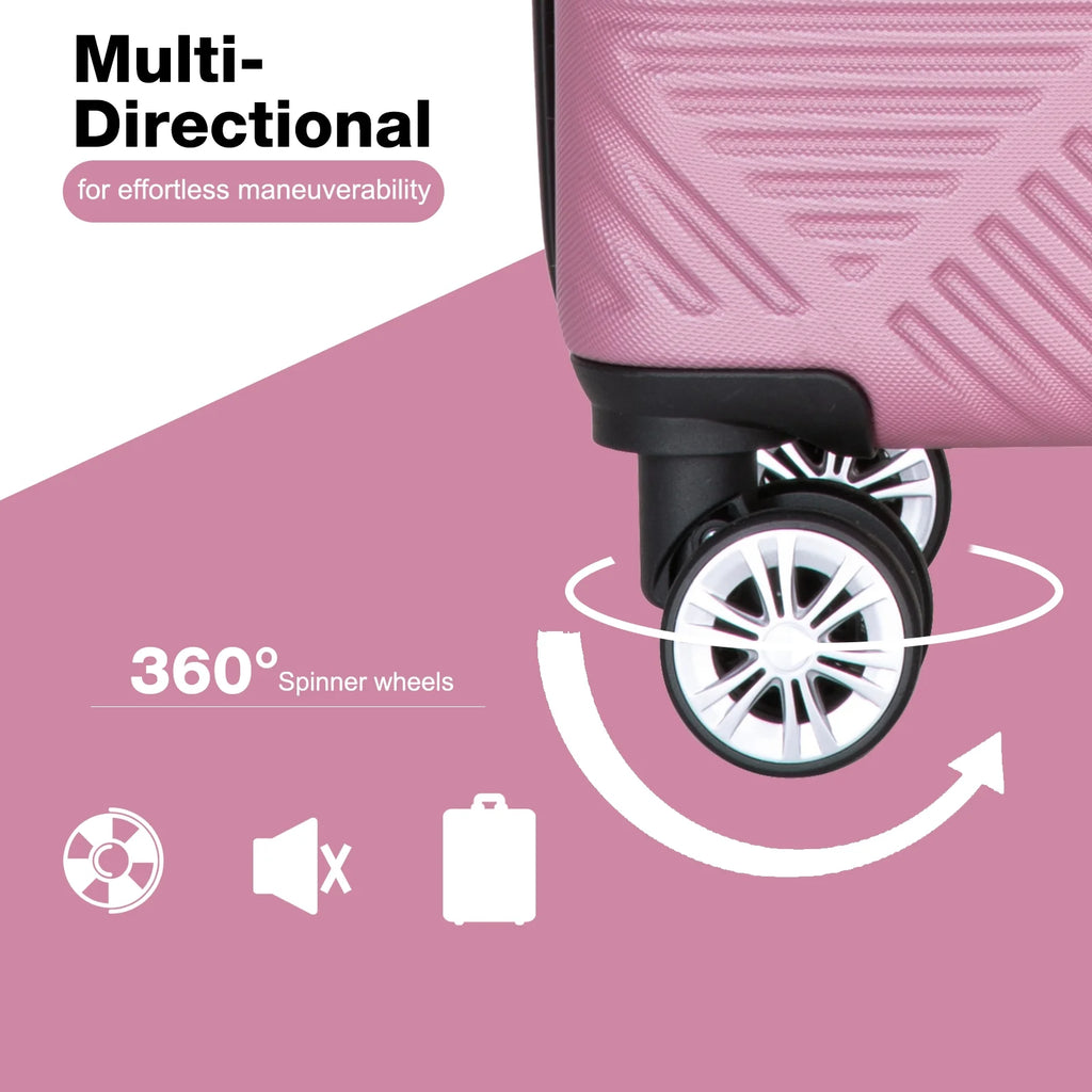 2-Piece Hardside Spinner Luggage Set – 14" Carry-On & 20" Checked