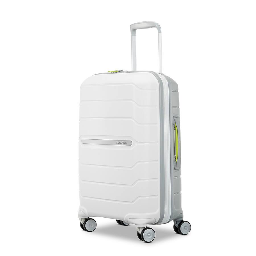 Samsonite - Freeform 21" Expandable Spinner Suitcase - White/Grey