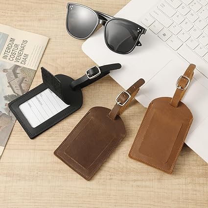 Leather Luggage Tag for Suitcases ID Tags Bag Tags for Luggage