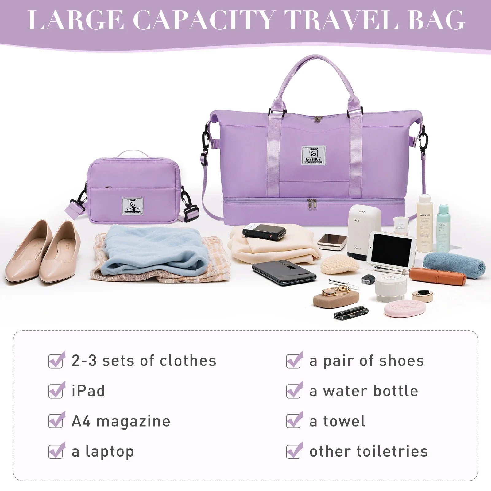 Travel Duffle Bag Set 2 Pack