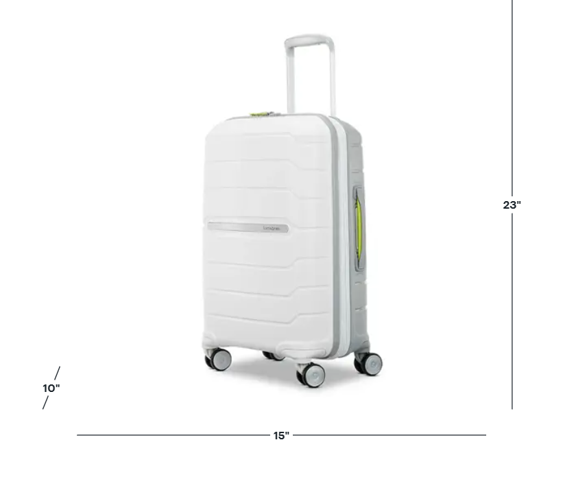 Samsonite - Freeform 21" Expandable Spinner Suitcase - White/Grey